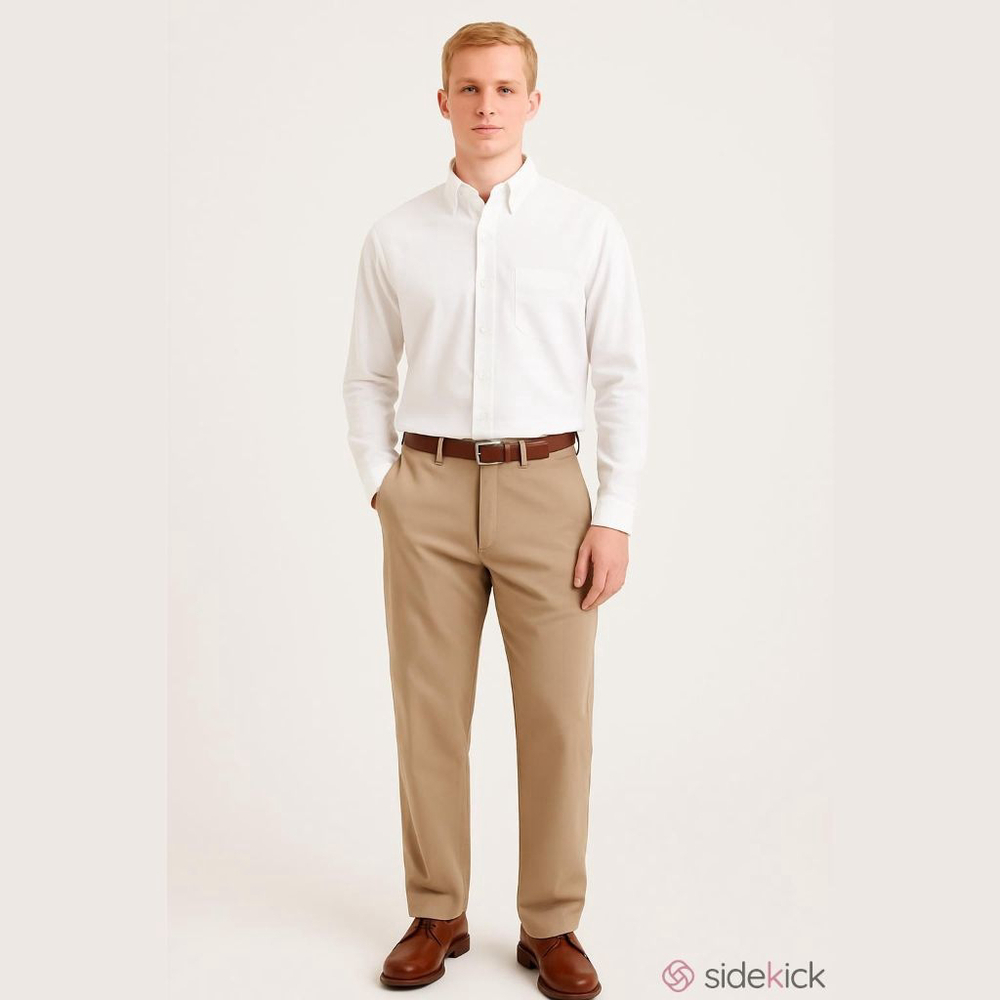 Men's Dockers Khaki Classic Fit Pleated Khakis Waist 34